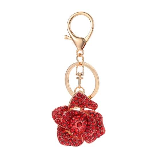Keychain Pendant Sparkling Rhinestones Inlaid Red Rose Design Key Holder with Lobster Clasp Lightweight Car Bag Decoration червоний
Keychain Pendant Sparkling Rhinestones Inlaid Red Rose Design Key Holder with Lobster Clasp Lightweight Car Bag Decoration червоний