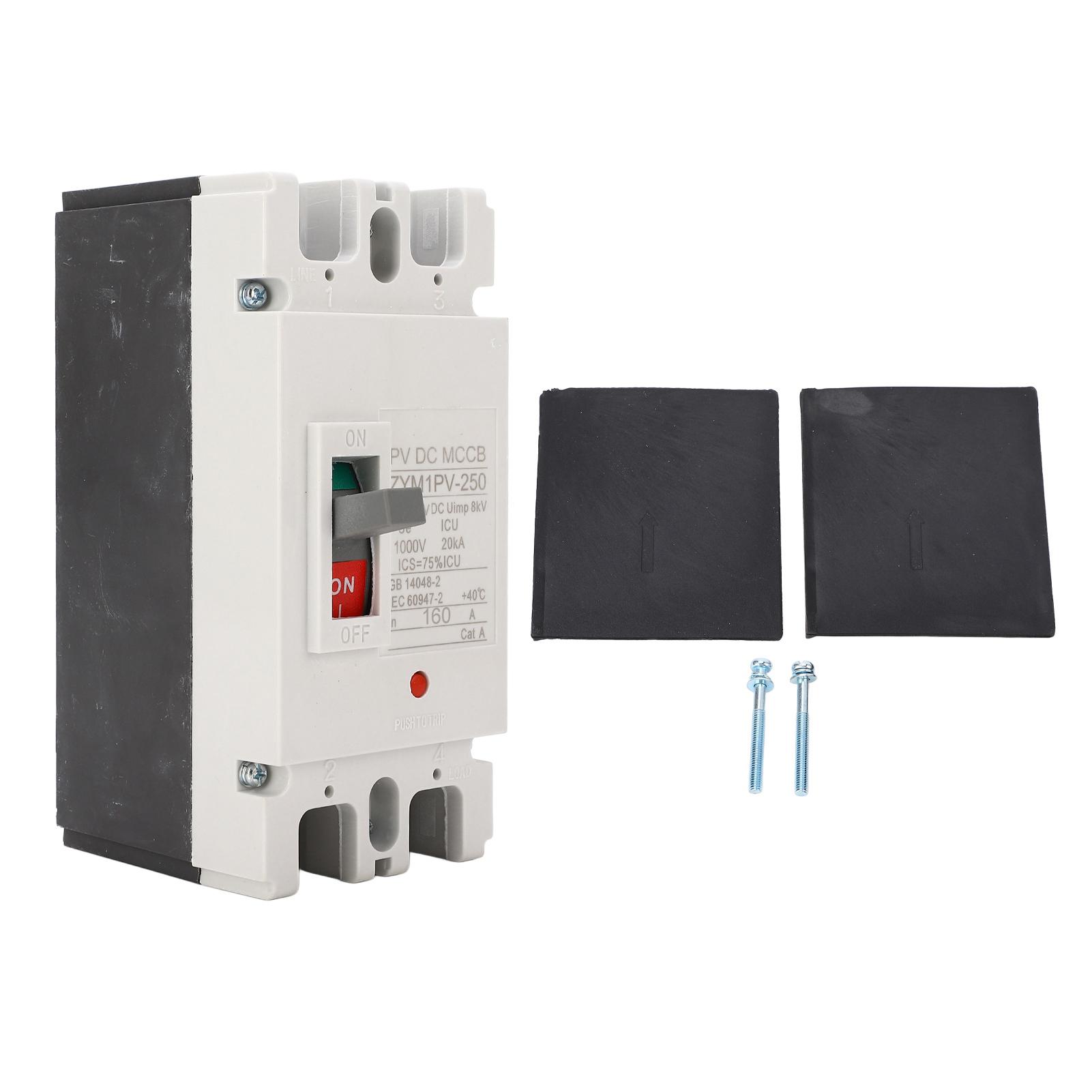 DC Circuit Breaker 1000V Thermosetting Plastic Shell 20KA Breaking 2P Solar Circuit Breaker Strong Conductivity for Industrial 160A 1000V
DC Circuit Breaker 1000V Thermosetting Plastic Shell 20KA Breaking 2P Solar Circuit Breaker Strong Conductivity for Industrial 160A 1000V