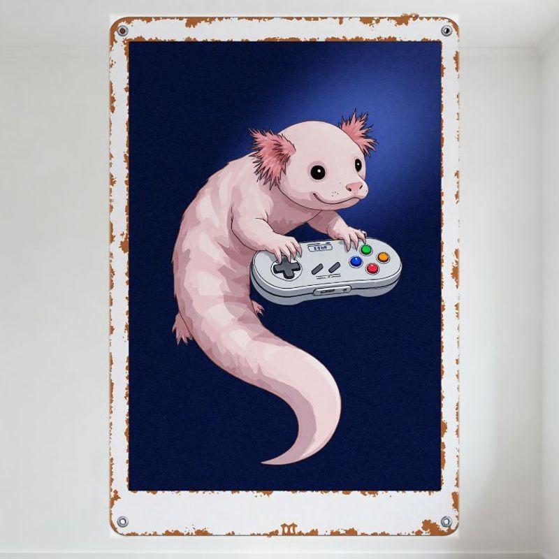 Vintage Style Pink Axolotl with Video Game Controller Metal Tin Sign for Home Bar Man Cave Decor Nostalgic Playful Art Plaque 20x30cm(7.8x11.8inch)
Vintage Style Pink Axolotl with Video Game Controller Metal Tin Sign for Home Bar Man Cave Decor Nostalgic Playful Art Plaque 20x30cm(7.8x11.8inch)