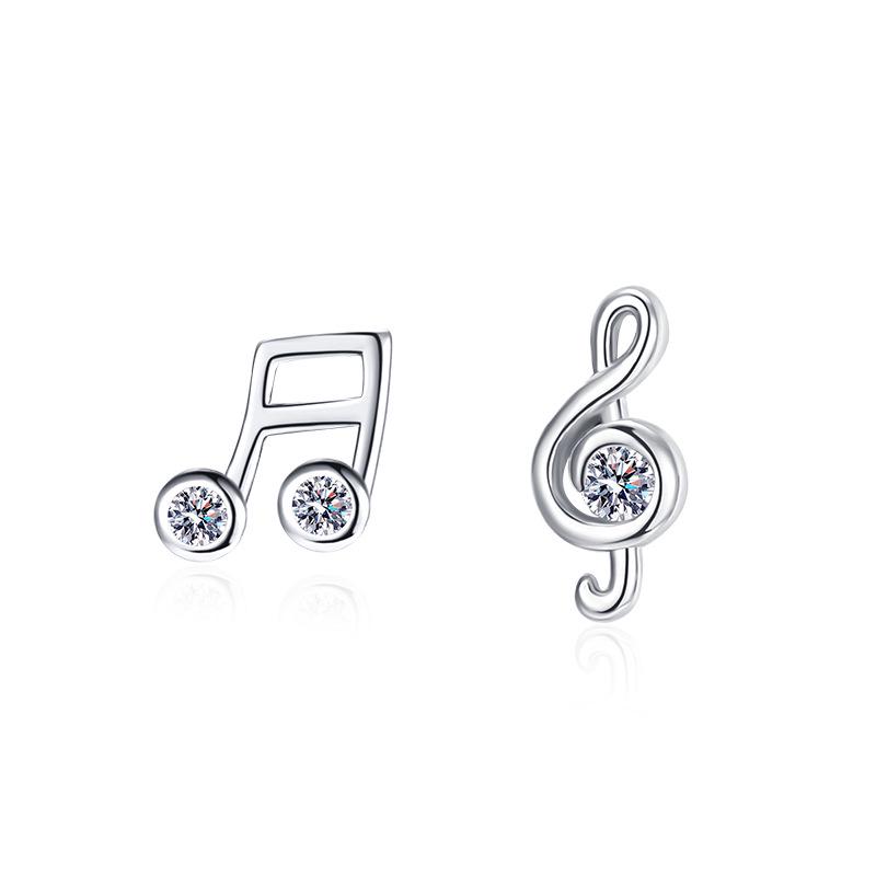 925 Sterling Silver Note Stud Earrings - Women s Niche Fashion, Light Luxury Style 925 Silver
925 Sterling Silver Note Stud Earrings - Women s Niche Fashion, Light Luxury Style 925 Silver