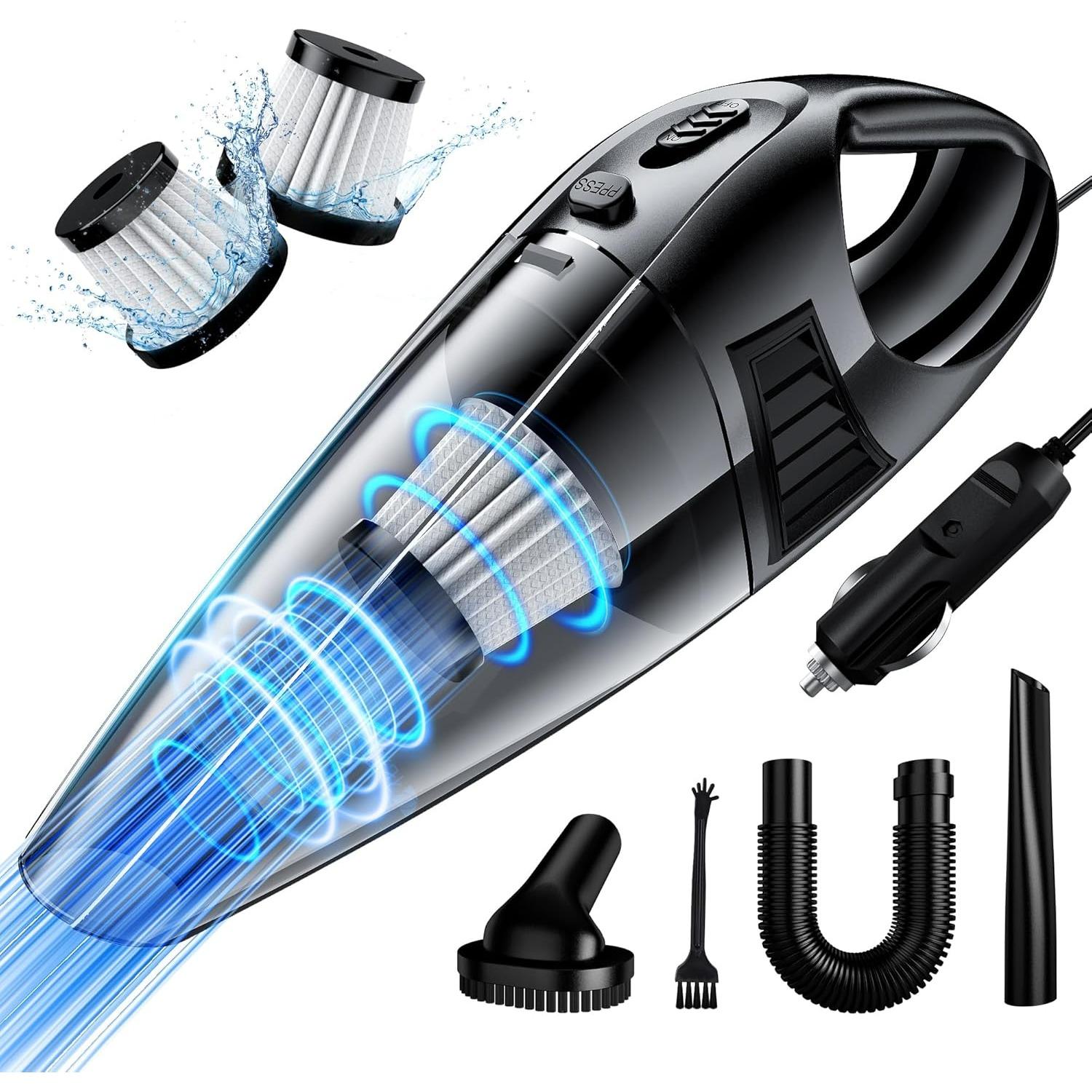 Handheld Car Vacuum Cleaner with 8000PA Powerful Suction, Portable Car Vacuum Cleaner with 2 Filters, Mini Brush, Lightweight,Essential Accessories чорний
Handheld Car Vacuum Cleaner with 8000PA Powerful Suction, Portable Car Vacuum Cleaner with 2 Filters, Mini Brush, Lightweight,Essential Accessories чорний