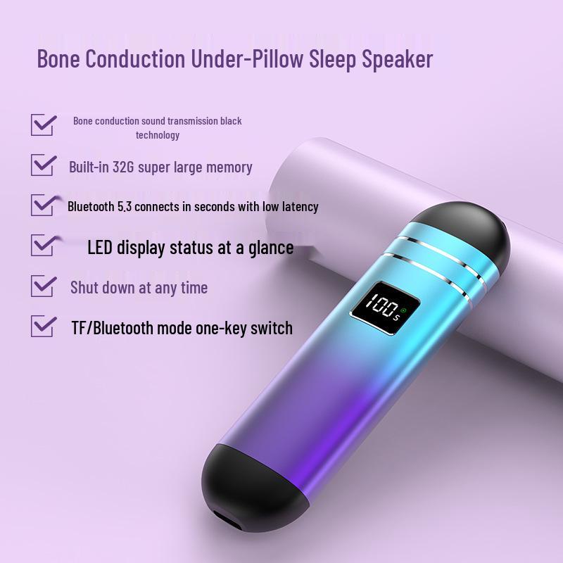 Wireless Bone Conduction Sleep Speaker - Mini Bluetooth Pillow Speaker with Built-in Memory синий
Wireless Bone Conduction Sleep Speaker - Mini Bluetooth Pillow Speaker with Built-in Memory синий