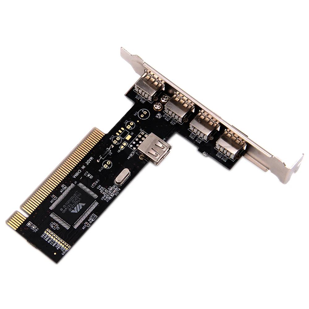 High Quality USB 2.0 4 Port 480Mbps High Speed VIA HUB PCI Controller Card Adapter PCI Cards чорний
High Quality USB 2.0 4 Port 480Mbps High Speed VIA HUB PCI Controller Card Adapter PCI Cards чорний