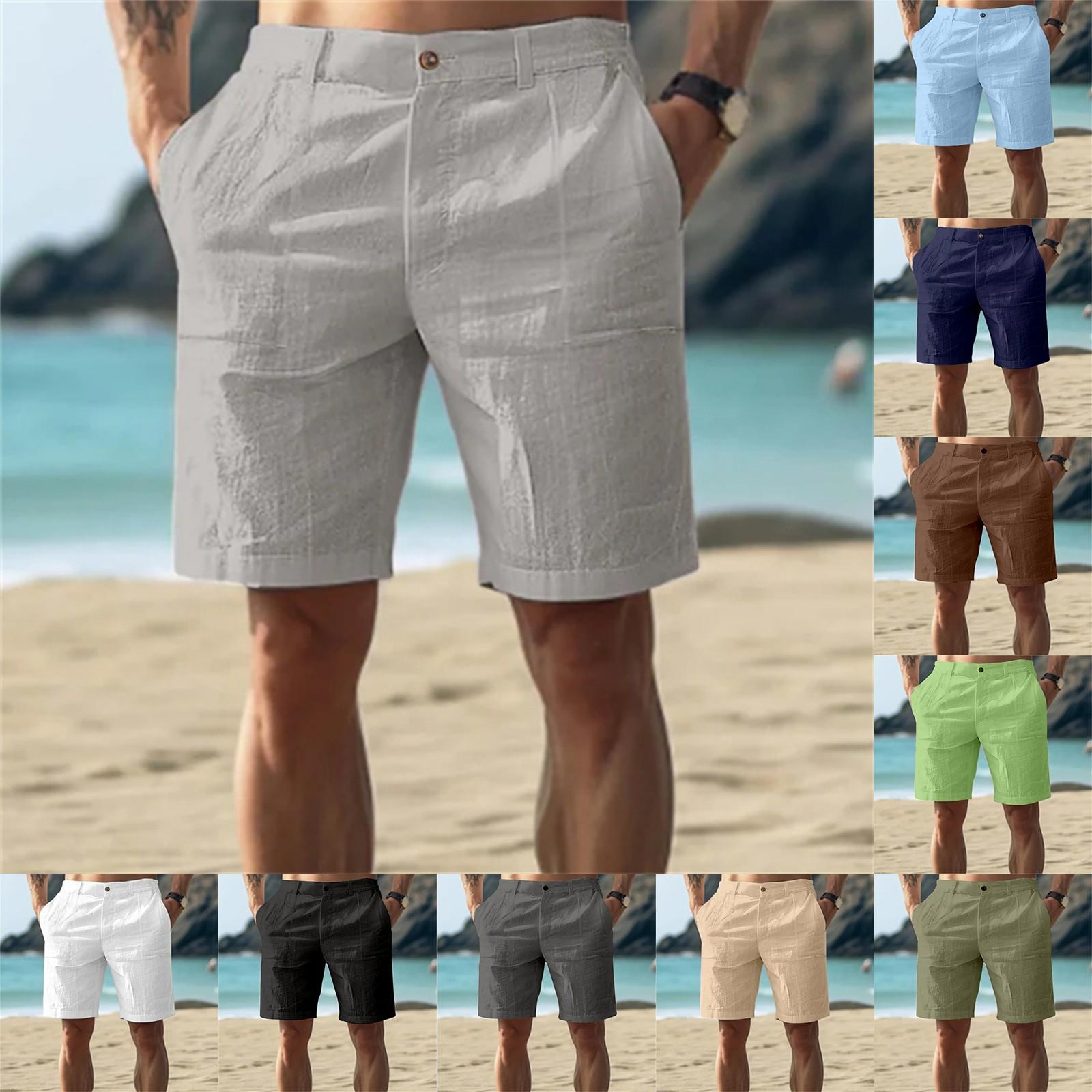 Men s New Linen Beach Breathable Straight-leg Casual Shorts L армія зелений колір
Men s New Linen Beach Breathable Straight-leg Casual Shorts L армія зелений колір