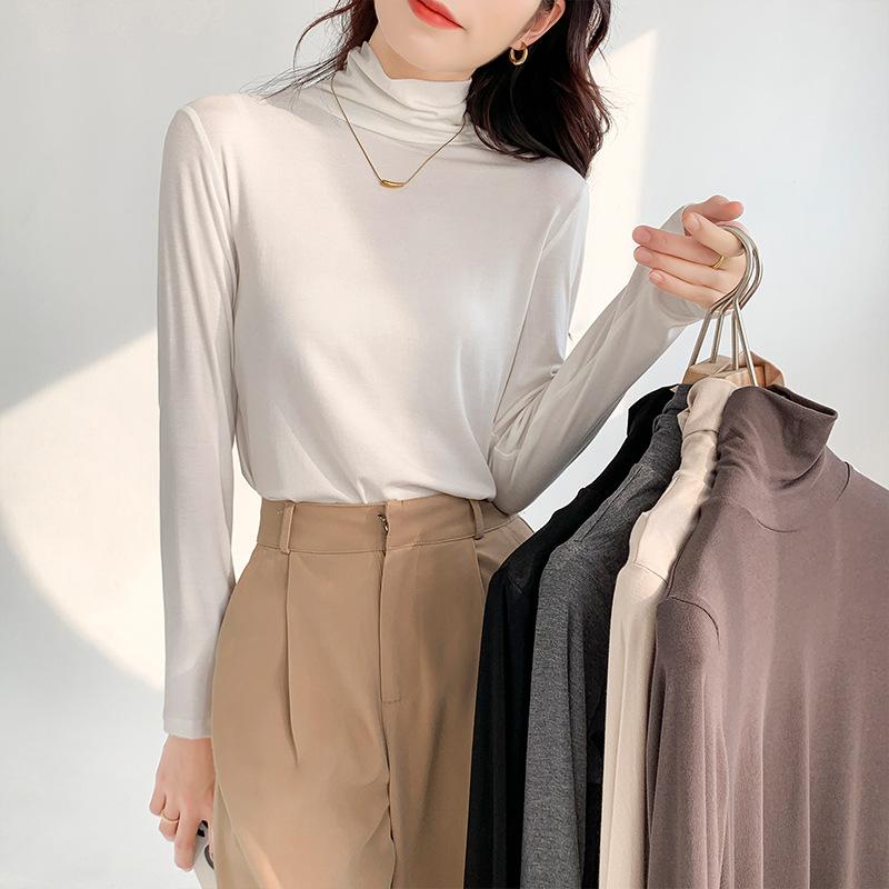 White brushed thickened turtleneck bottoming shirt for women in autumn and winter new loose and slim long-sleeved T-shirt for women with pile collar XL
White brushed thickened turtleneck bottoming shirt for women in autumn and winter new loose and slim long-sleeved T-shirt for women with pile collar XL