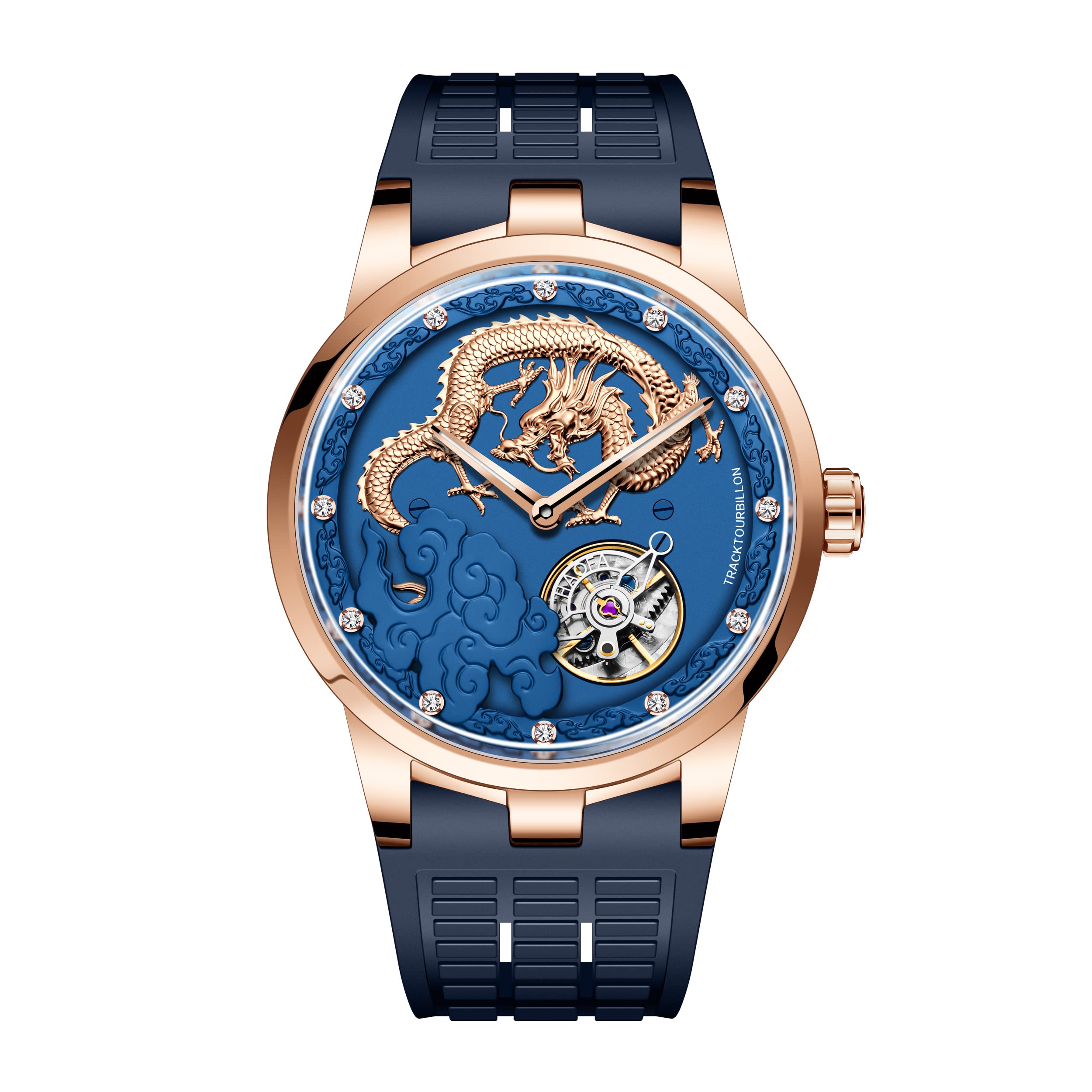 HAOFA Watch Carcel Watch Mechanical Manual Winding 3D Dial Golden Dragon Diamond Watch Waterproof Rubber Strap Luxury Gentleman Gift for Men Men s синій
HAOFA Watch Carcel Watch Mechanical Manual Winding 3D Dial Golden Dragon Diamond Watch Waterproof Rubber Strap Luxury Gentleman Gift for Men Men s синій