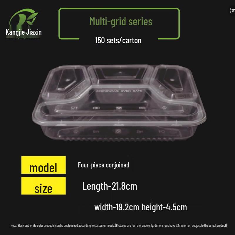 Rectangular Four-Compartment Plastic Takeout Box
Rectangular Four-Compartment Plastic Takeout Box