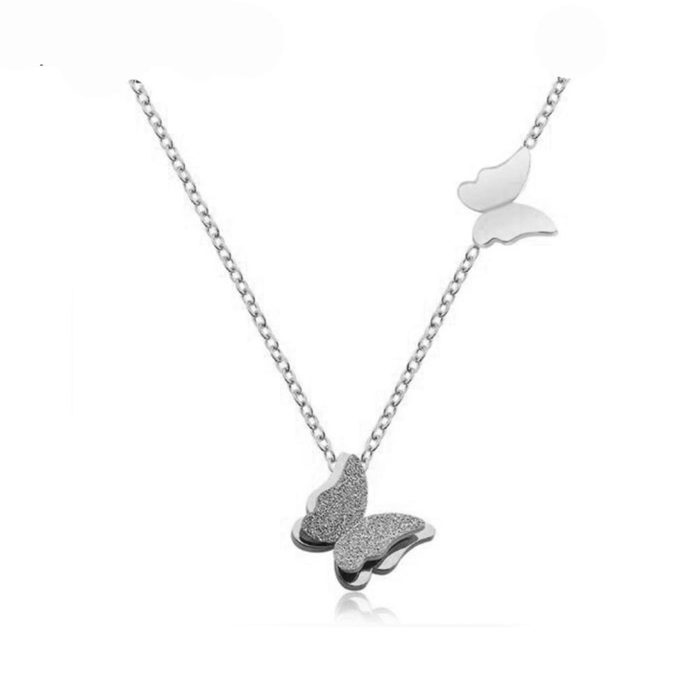Lokaer Double Flying Butterfly Animal Pendant Necklaces for Women Girls Stainless Steel Chain Choker Necklace New
Lokaer Double Flying Butterfly Animal Pendant Necklaces for Women Girls Stainless Steel Chain Choker Necklace New