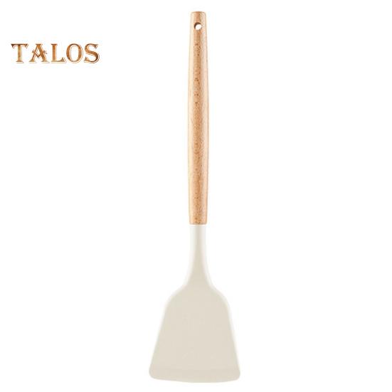 Кухонная лопатка, пищевая кухонная утварь, недеформированная, удобная деревянная ручка, лопаточка для жарки, половник для супа, ресторанный инструмент