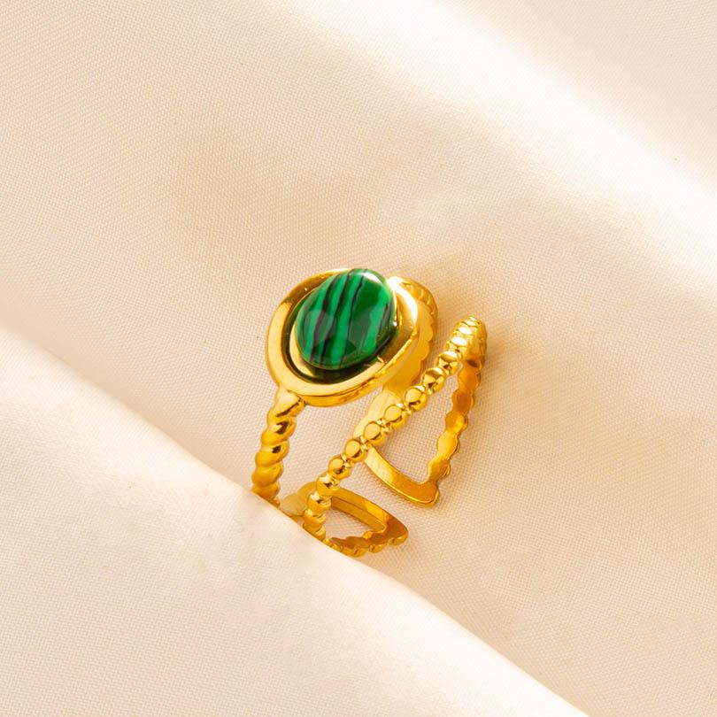 Green Striped Stone Vintage Gold Color Stainless Steel Open Adjustable Rings For Women Men Accessories Finger Jewelry Sun Flower
Green Striped Stone Vintage Gold Color Stainless Steel Open Adjustable Rings For Women Men Accessories Finger Jewelry Sun Flower