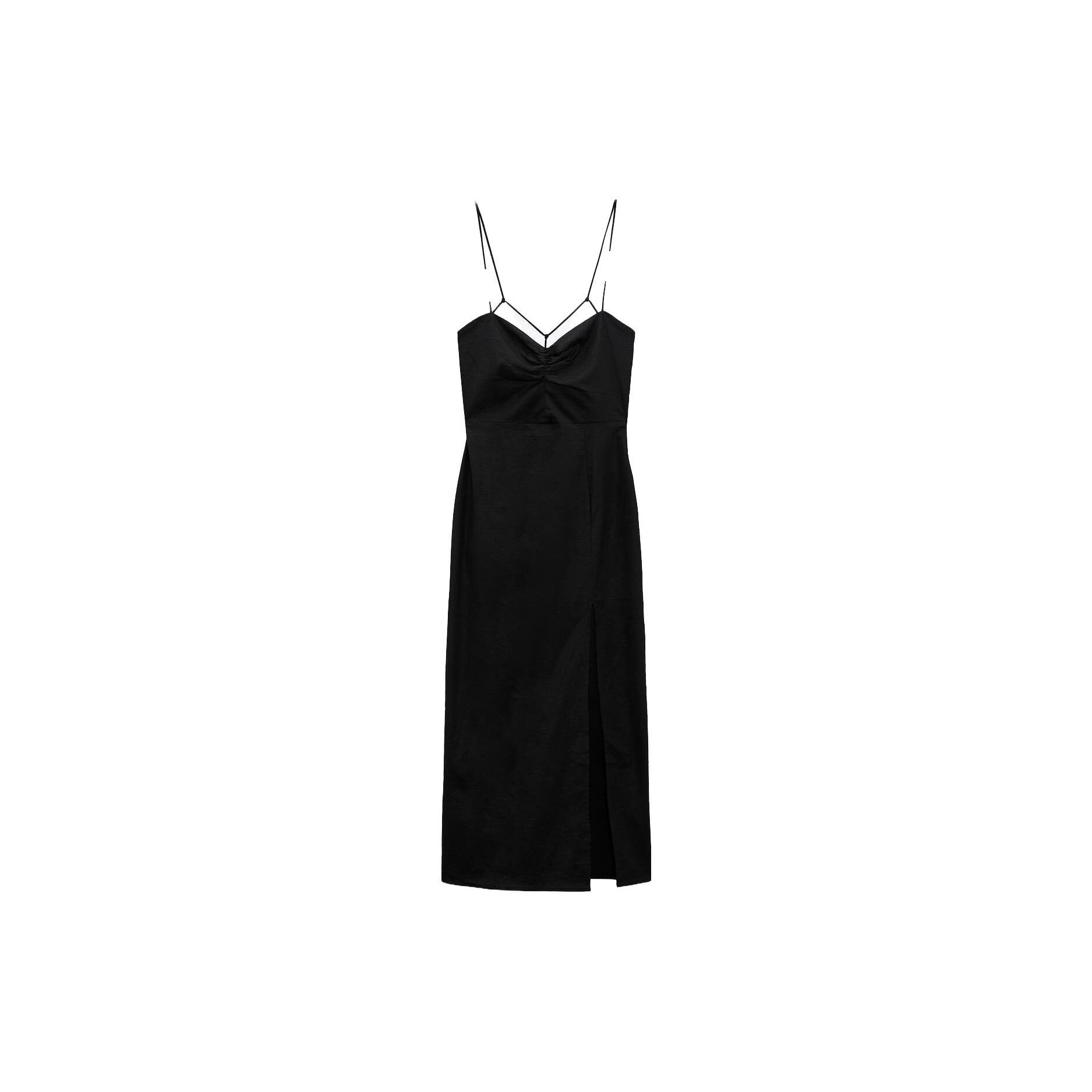 Zara Платье-майка черного цвета с разрезом по бокам, женские платья 08741049800 M
Zara Платье-майка черного цвета с разрезом по бокам, женские платья 08741049800 M