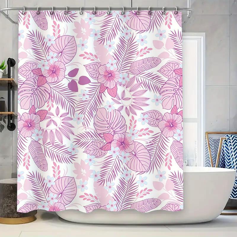 Purple Floral Shower Curtain Waterproof Bathroom Decor Privacy Protection Water Resistant Printed Polyester Fabric Bath Curtains W60H190(CM)-1 Pcs
Purple Floral Shower Curtain Waterproof Bathroom Decor Privacy Protection Water Resistant Printed Polyester Fabric Bath Curtains W60H190(CM)-1 Pcs