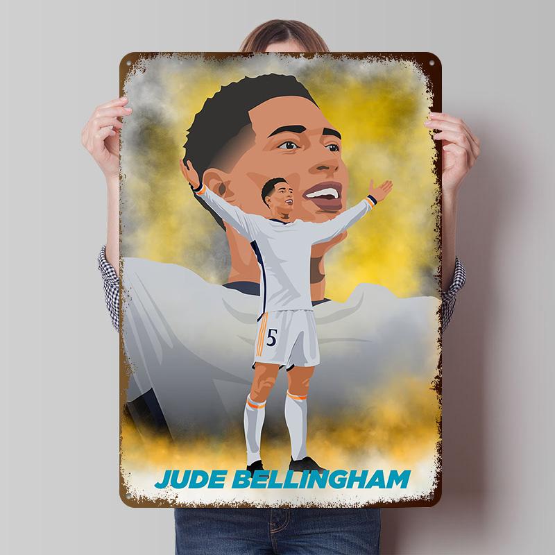 Jude Bellingham Football Poster Customized Wall Art Vintage Metal Signs Retro Tin Plaque for Man Cave Bedroom Decorations House 20x30cm(7.8x11.8inch)
Jude Bellingham Football Poster Customized Wall Art Vintage Metal Signs Retro Tin Plaque for Man Cave Bedroom Decorations House 20x30cm(7.8x11.8inch)