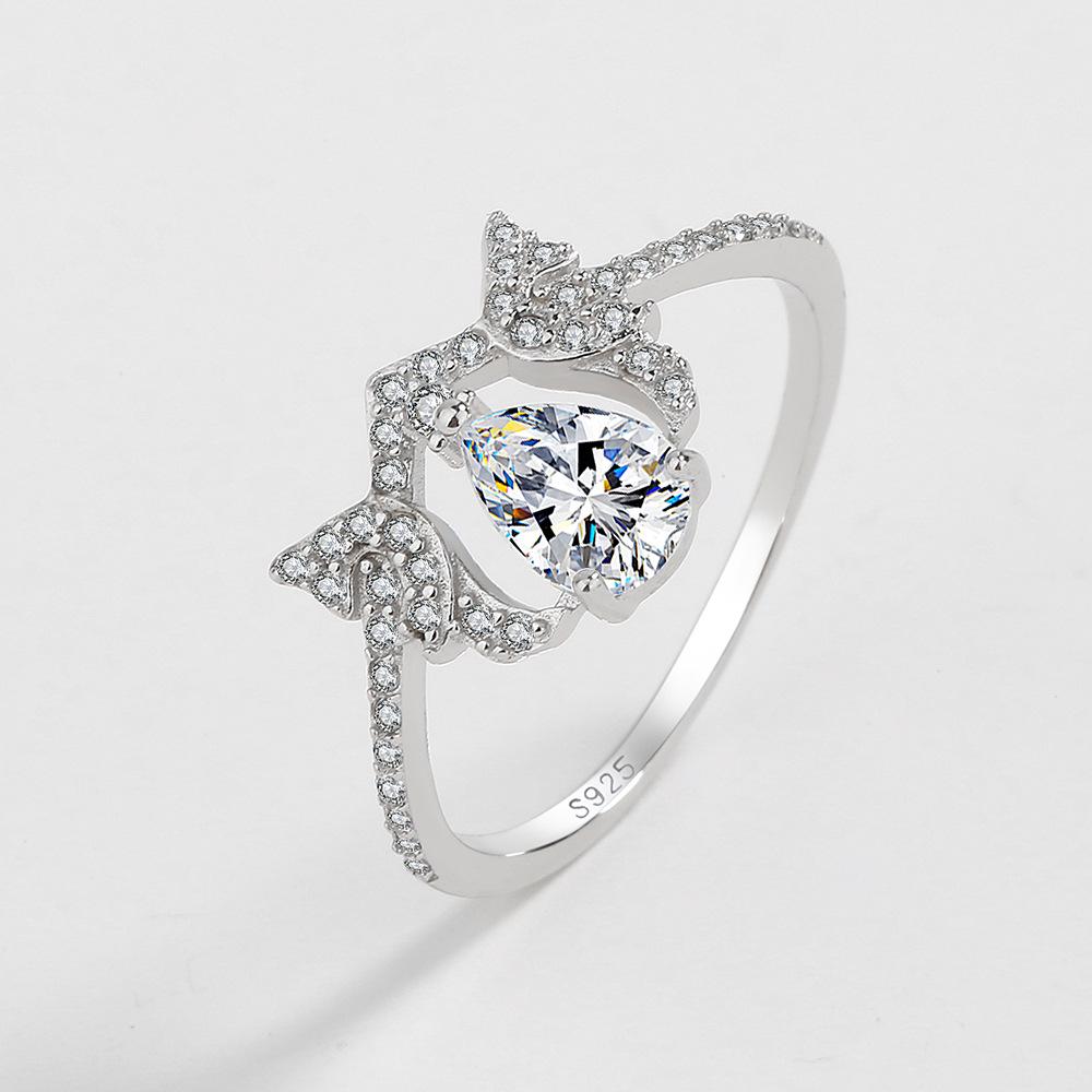 Elegant Pear-Shaped 925 Sterling Silver Ring - Women s European & American Wedding Fashion Gift Size 8
Elegant Pear-Shaped 925 Sterling Silver Ring - Women s European & American Wedding Fashion Gift Size 8