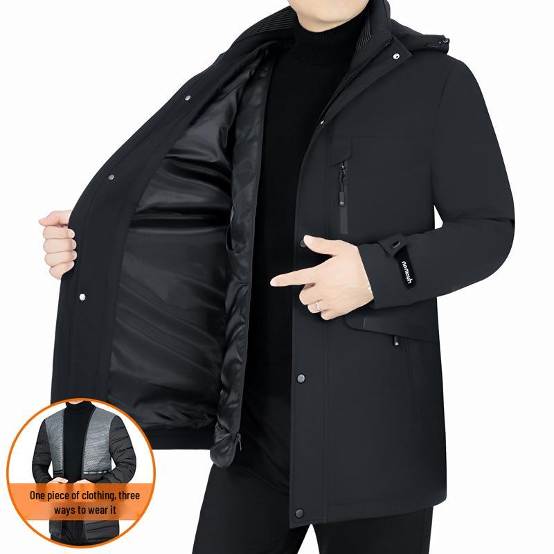 2025 Men s Winter Goose Down Jacket with Detachable Hood - Thickened Warm Coat XS чорний
2025 Men s Winter Goose Down Jacket with Detachable Hood - Thickened Warm Coat XS чорний