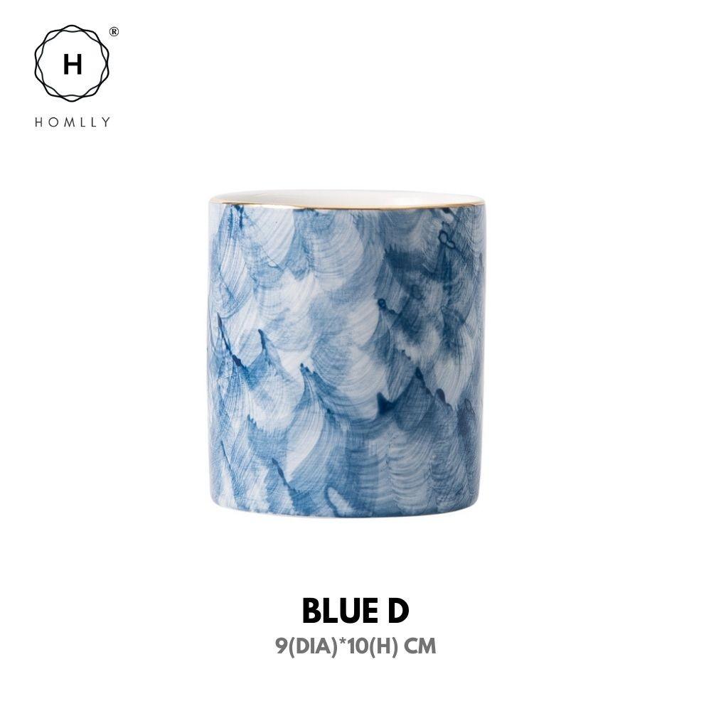Homlly Nordic Blue Makeup Brush Pen Storage Ceramic Holder Organizer Mug (X2PCS) Blue D X2
Homlly Nordic Blue Makeup Brush Pen Storage Ceramic Holder Organizer Mug (X2PCS) Blue D X2