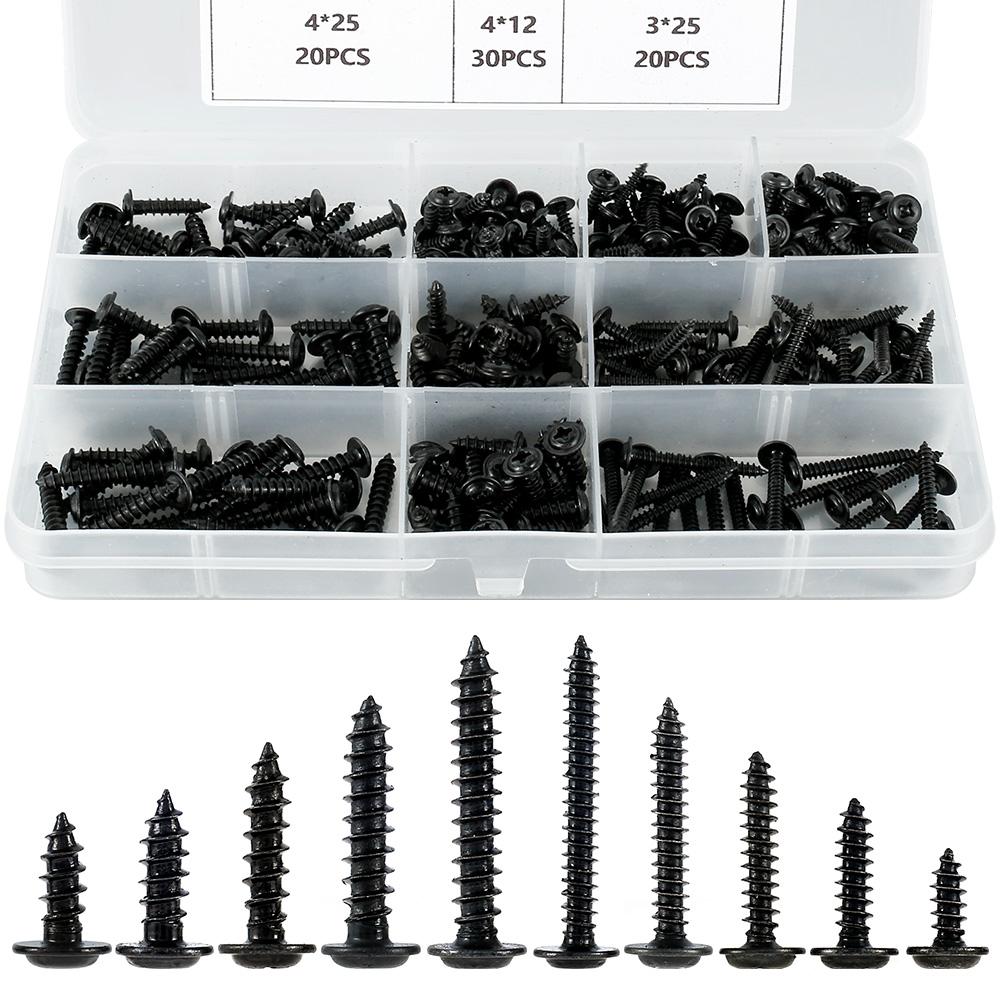 280/340Pcs Self-tapping Screw Metal Sorting Kit M3 to M4.8 Pozi Flange Pan Head Kit Cross Truss Head Screws for Building Repair
280/340Pcs Self-tapping Screw Metal Sorting Kit M3 to M4.8 Pozi Flange Pan Head Kit Cross Truss Head Screws for Building Repair
