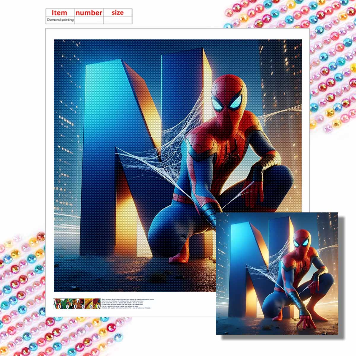 5D DIY Алмазная Живопись Декоративная Человек-паук Полная Круглая Выкладка Пейзаж Алмазная Вышивка Наборы для Вышивания Крестом Домашний Декор Подарок Round 40x40cm
5D DIY Алмазная Живопись Декоративная Человек-паук Полная Круглая Выкладка Пейзаж Алмазная Вышивка Наборы для Вышивания Крестом Домашний Декор Подарок Round 40x40cm