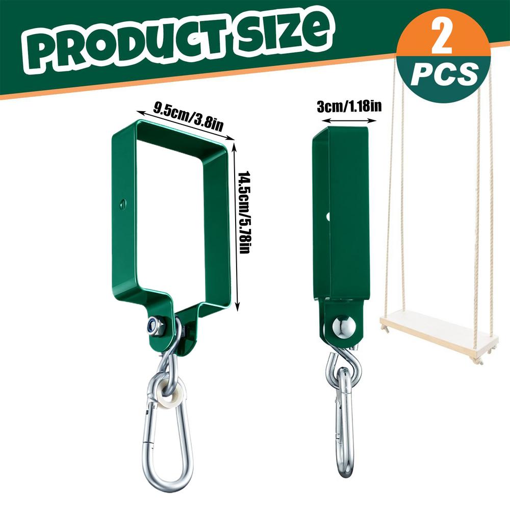 Heavy Duty Swing Hooks 2pcs Swing Mounting Hardware Connects Replacement Swivel Bracket Carabiner for Outdoor Garden Playground
Heavy Duty Swing Hooks 2pcs Swing Mounting Hardware Connects Replacement Swivel Bracket Carabiner for Outdoor Garden Playground