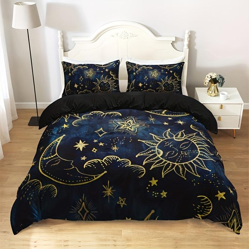 Mysterious Star Sun Moon Printed Duvet Set Suitable For Bedrooms And Guest Rooms Three-Piece Quilt Cover EU single 135*200
Mysterious Star Sun Moon Printed Duvet Set Suitable For Bedrooms And Guest Rooms Three-Piece Quilt Cover EU single 135*200