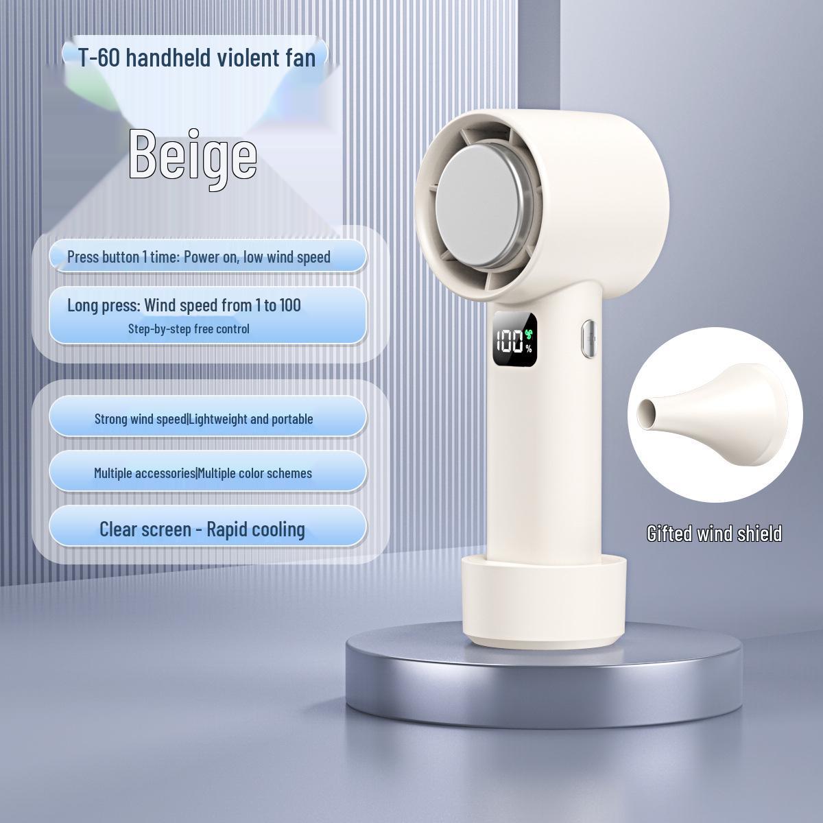 2025 T60 High-Speed Handheld Mini Fan with USB, Digital Display & Nozzle 60*58*156 бежевый
2025 T60 High-Speed Handheld Mini Fan with USB, Digital Display & Nozzle 60*58*156 бежевый