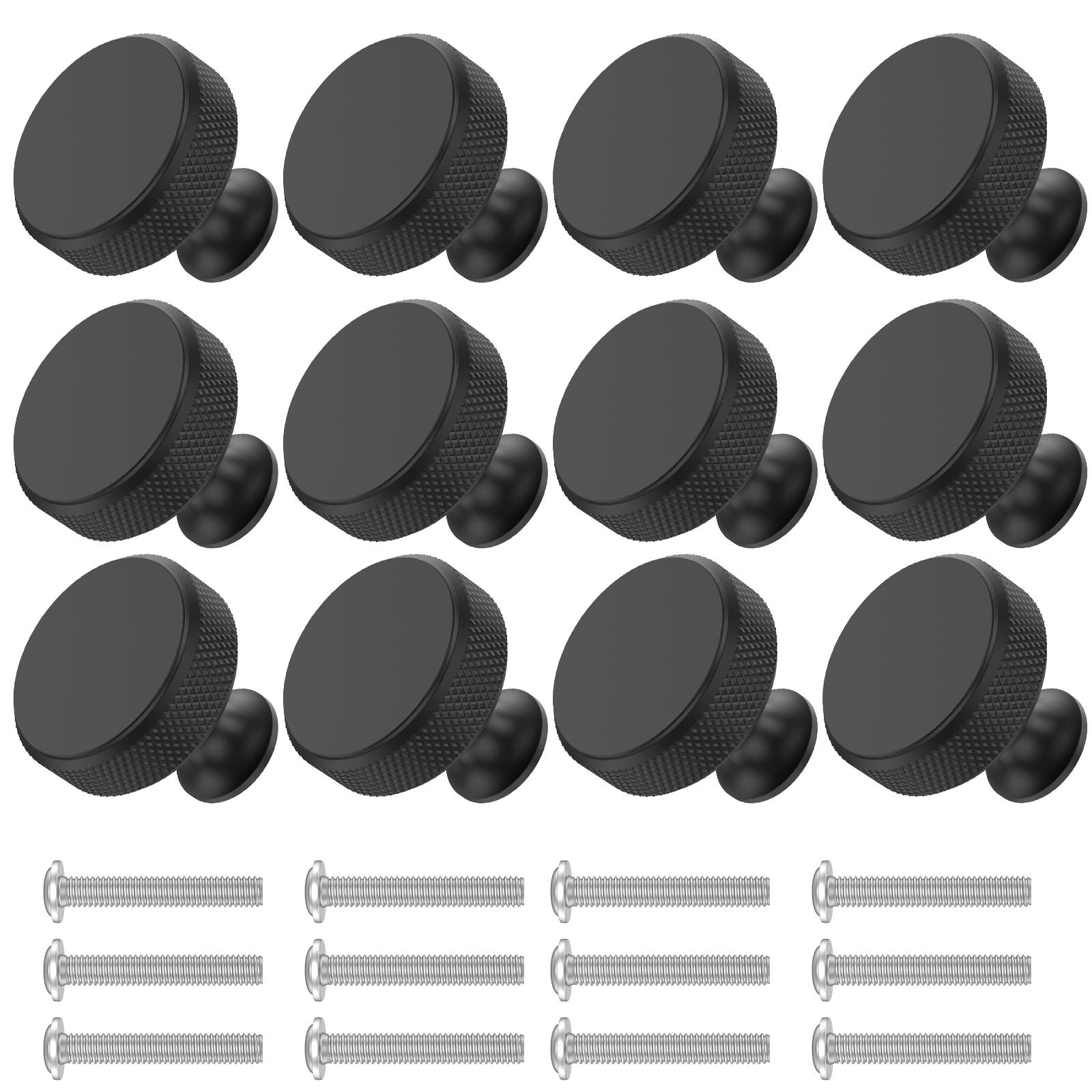 12pcs Matte Black Cabinet Knobs Modern Round with Screws Aluminum Alloy Single Hole Knurled Hardware Handles Pull Easy Install
12pcs Matte Black Cabinet Knobs Modern Round with Screws Aluminum Alloy Single Hole Knurled Hardware Handles Pull Easy Install