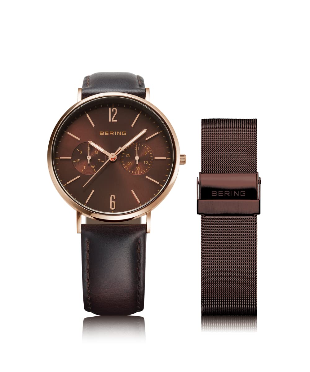 BERING Japan Limited Коричнева теляча шкіра Коричневий сітчастий ремінь із нержавіючої сталі Включає 2 зміни із рожевого золота і сапфірового скла Оригінальний імпортний продукт 3 роки рожевий колір золота
BERING Japan Limited Коричнева теляча шкіра Коричневий сітчастий ремінь із нержавіючої сталі Включає 2 зміни із рожевого золота і сапфірового скла Оригінальний імпортний продукт 3 роки рожевий колір золота