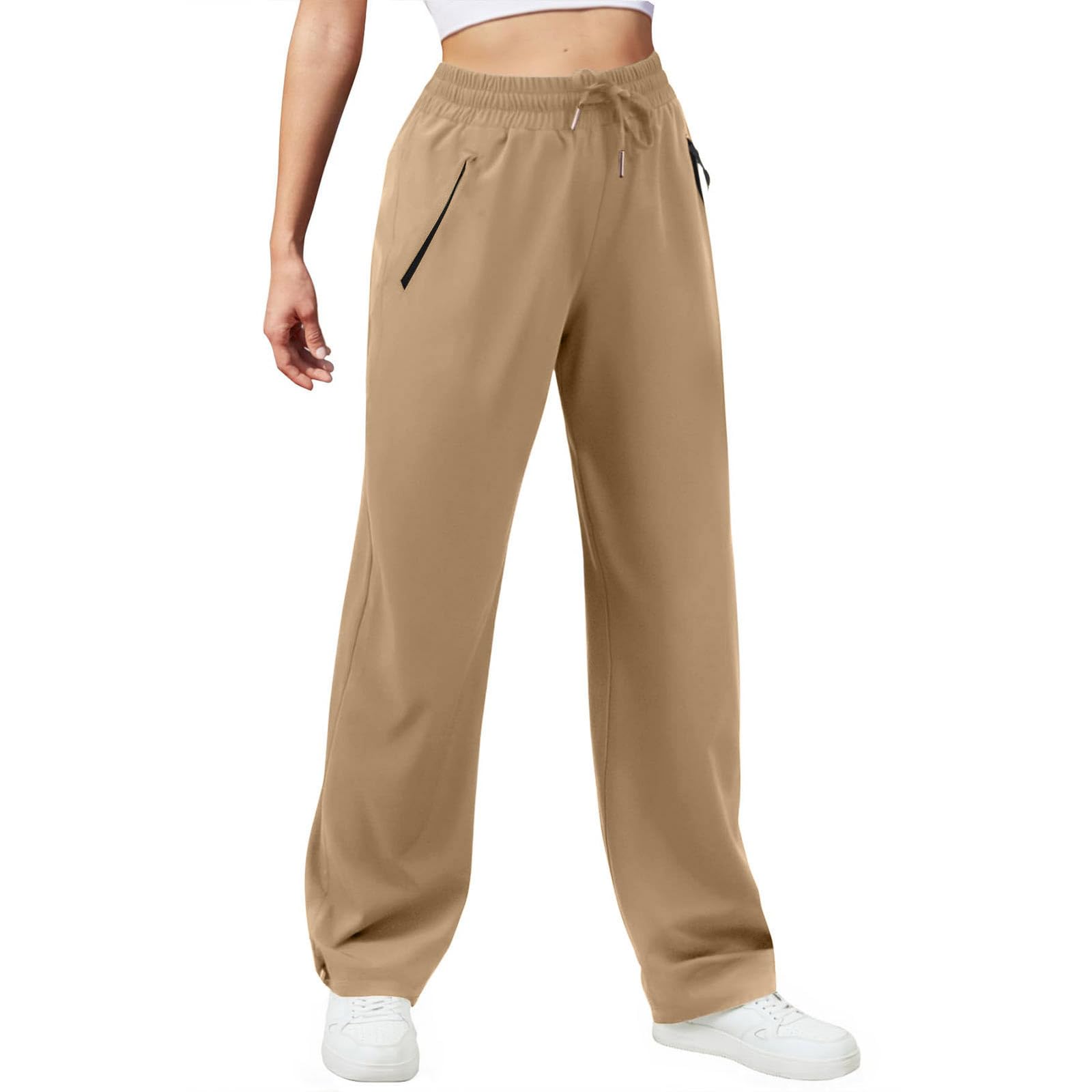 Women Elastic High Waist Pant Casual Fit Wide Leg Long Pants Trousers With Pockets XL хакі
Women Elastic High Waist Pant Casual Fit Wide Leg Long Pants Trousers With Pockets XL хакі