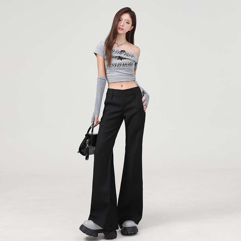 Autumn Retro Slimming Pleated Low-Waist Women s Suit Pants - Casual Straight-Leg Micro Flare. XS
Autumn Retro Slimming Pleated Low-Waist Women s Suit Pants - Casual Straight-Leg Micro Flare. XS