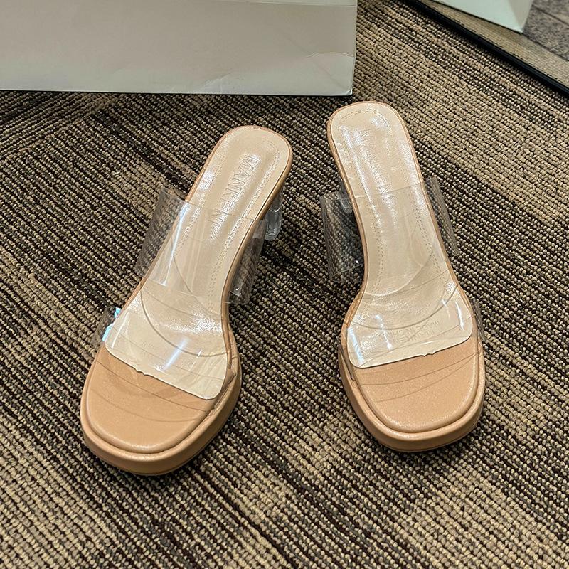 Transparent sandals women s high heel summer new thick heel waterproof table versatile one-character crystal heel cool slippers 35
Transparent sandals women s high heel summer new thick heel waterproof table versatile one-character crystal heel cool slippers 35