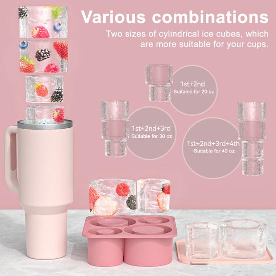 Silicone Cylinder Ice Tray with Lid Portable Popsicle Maker Easy Release Ice Mold for Cocktails Whiskey Juice рожевий
Silicone Cylinder Ice Tray with Lid Portable Popsicle Maker Easy Release Ice Mold for Cocktails Whiskey Juice рожевий