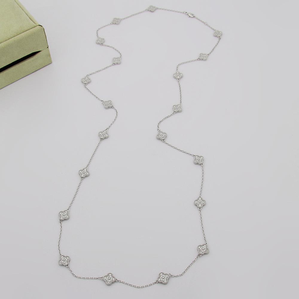 Mini Fashion Luxury Four-leaf Clover Necklace - 20 Flowers High-end Sparkling Necklace for Women Choker Style 925 серебряный
Mini Fashion Luxury Four-leaf Clover Necklace - 20 Flowers High-end Sparkling Necklace for Women Choker Style 925 серебряный