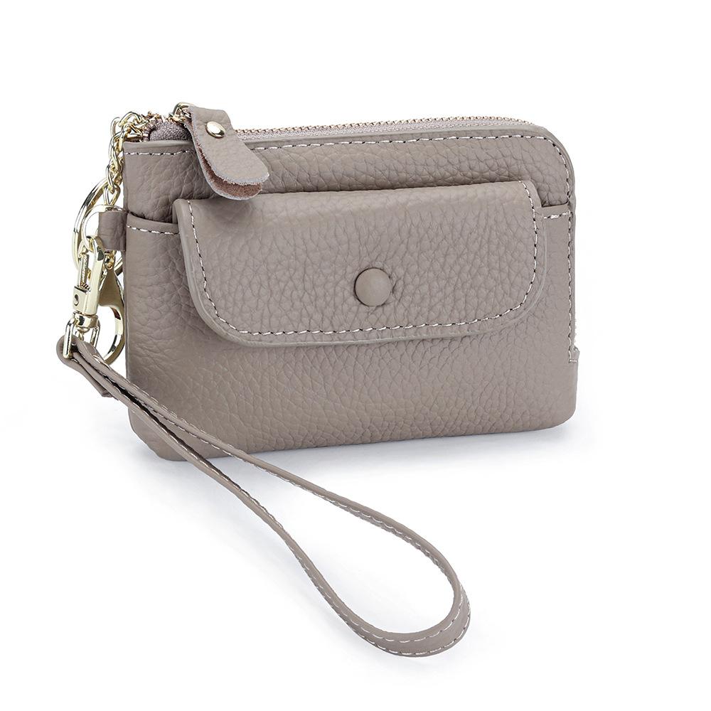 Genuine Leather Money Coin Purse Thin Zipper Wear-resistant Wallet Money Bag Double Pocket Purse for Women Wristband Clutch Bag світло-сірого кольору
Genuine Leather Money Coin Purse Thin Zipper Wear-resistant Wallet Money Bag Double Pocket Purse for Women Wristband Clutch Bag світло-сірого кольору