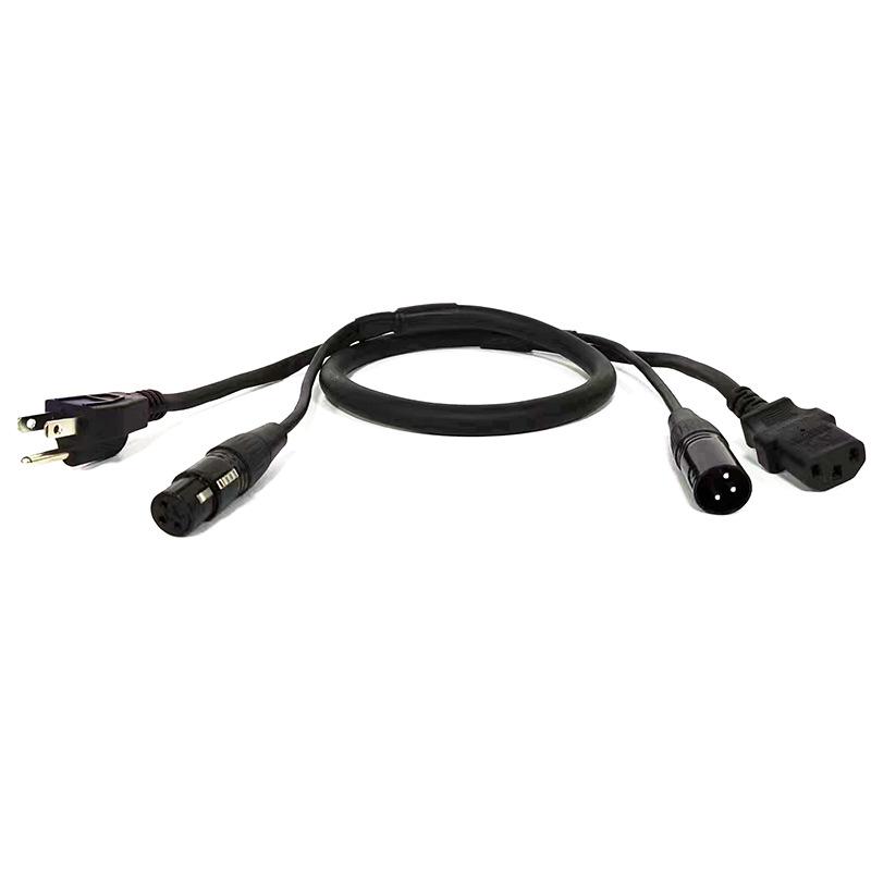 Combined 3x1.5 Square Power & DMX Signal Stage Lighting Cable with US Standard Power & XLR Connectors
Combined 3x1.5 Square Power & DMX Signal Stage Lighting Cable with US Standard Power & XLR Connectors