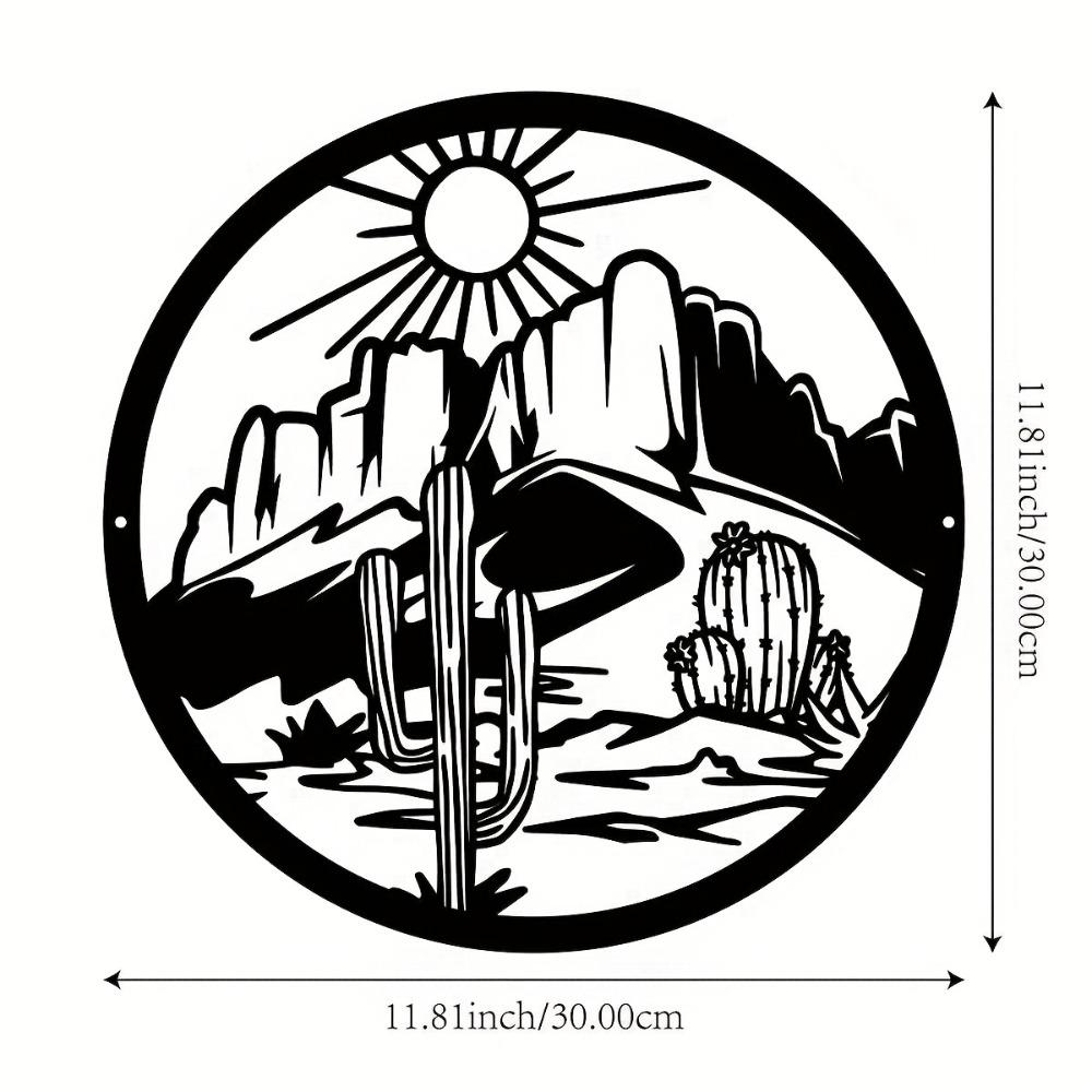 1pc Iron Cactus Sun Mountain Wall Art Desert Landscape Sculpture 11.81 Inch Indoor Outdoor Decor for Living Room Patio Balcony Office Farmhouse 12in
1pc Iron Cactus Sun Mountain Wall Art Desert Landscape Sculpture 11.81 Inch Indoor Outdoor Decor for Living Room Patio Balcony Office Farmhouse 12in
