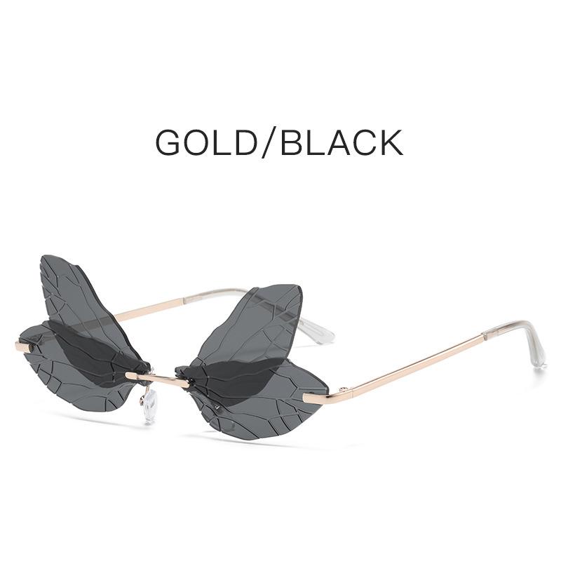 Fashion Dragonfly Sunglasses Women Men Rimless Wave Eyewear for Party Luxury Trending Narrow Sun Glasses UV400 Sun Protection
Fashion Dragonfly Sunglasses Women Men Rimless Wave Eyewear for Party Luxury Trending Narrow Sun Glasses UV400 Sun Protection
