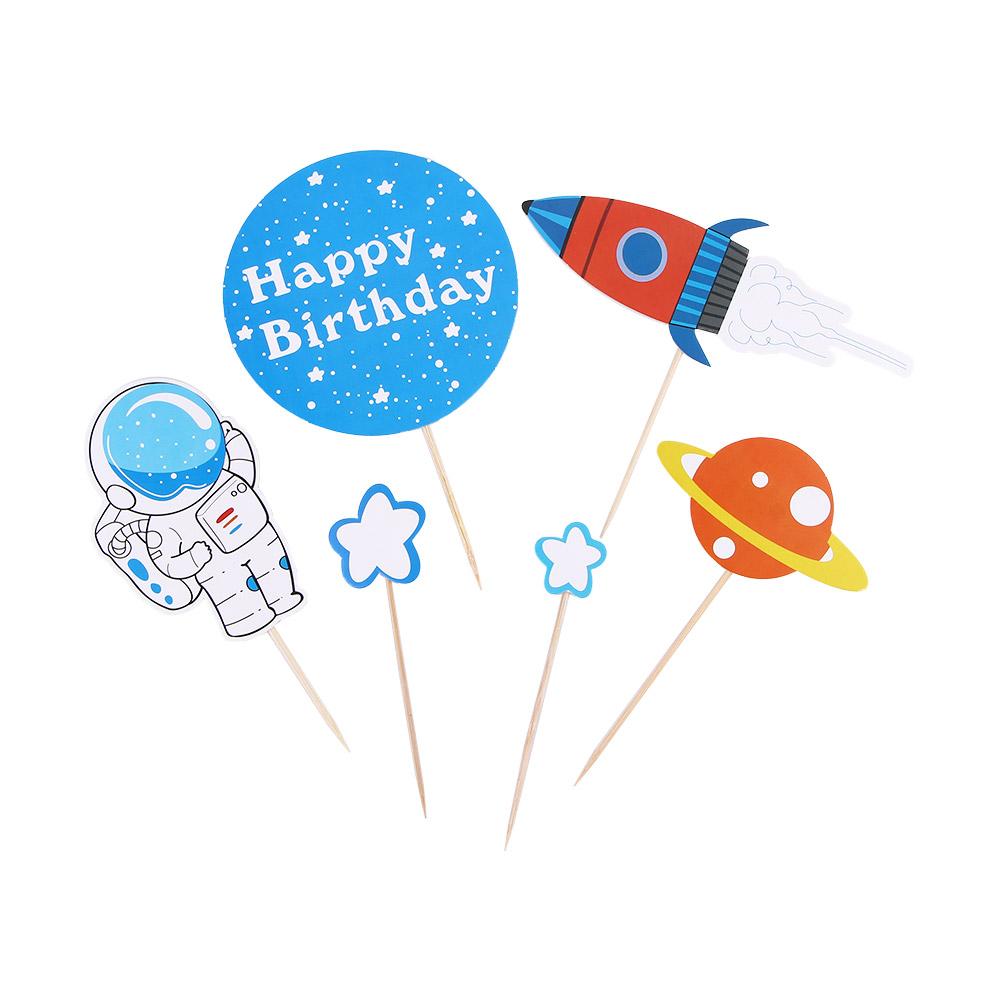 Theme Outer Space Astronaut Rocket Cake Flags Party Supplies Cake Decoration Cupcake Toppers 6Pcs 
Theme Outer Space Astronaut Rocket Cake Flags Party Supplies Cake Decoration Cupcake Toppers 6Pcs