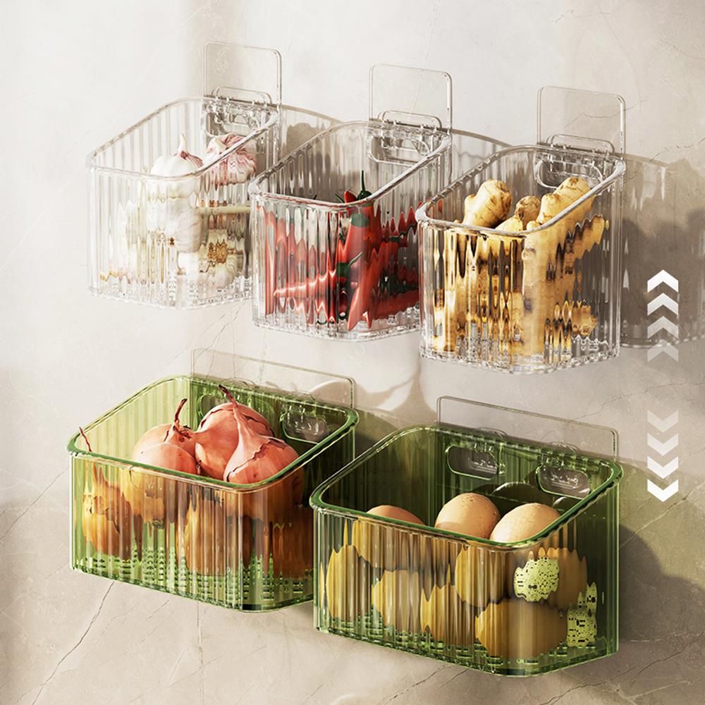 Kitchen Shelf Multifunctional Storage Box Plastic Basket Wall Mounted Home Organizer Durable Case For Store Garlic And Ginger 1-tier
Kitchen Shelf Multifunctional Storage Box Plastic Basket Wall Mounted Home Organizer Durable Case For Store Garlic And Ginger 1-tier
