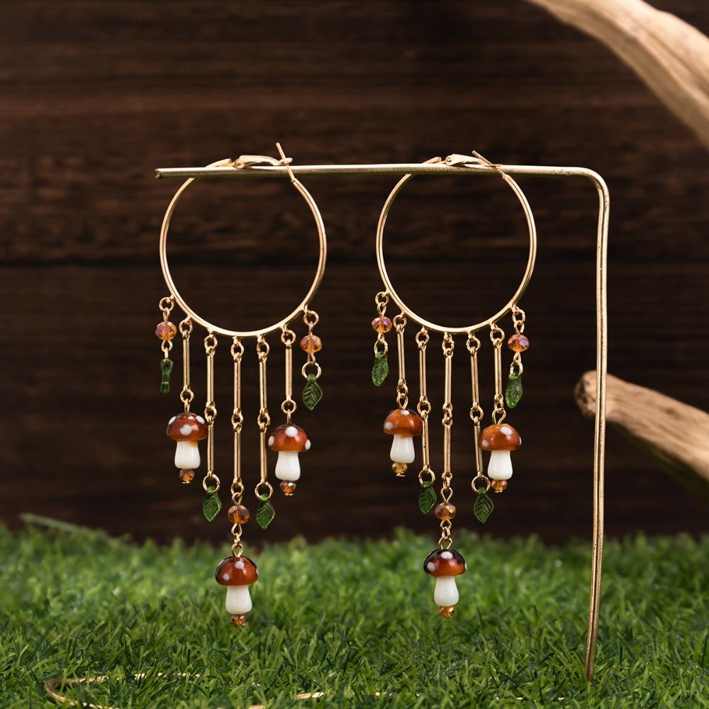 Crystal Pendant Colorful Mushroom Hoop Earrings Bohemian Stud Earrings Jewelry Accessories
Crystal Pendant Colorful Mushroom Hoop Earrings Bohemian Stud Earrings Jewelry Accessories