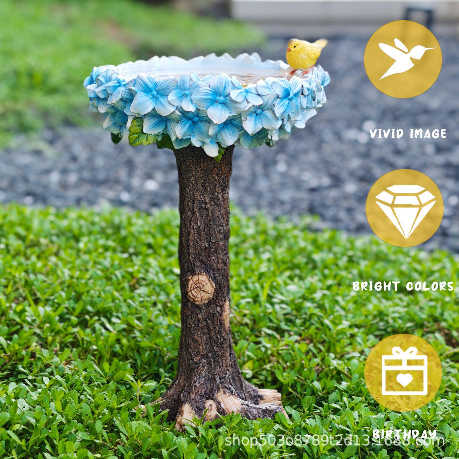 Blue Flower Bird Feeder Sculpture - Outdoor Garden Ornament and Festival Gift
Blue Flower Bird Feeder Sculpture - Outdoor Garden Ornament and Festival Gift