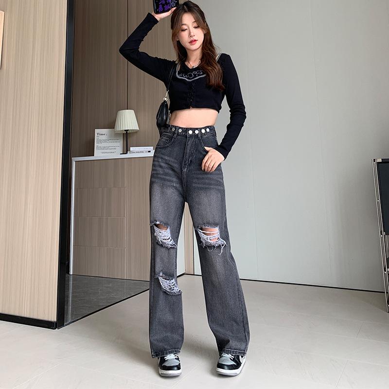 Petite Women s High-Waisted Ripped Straight-Leg Jeans - 2025 Retro High Street Trend, Wide-Leg Style Extra Large
Petite Women s High-Waisted Ripped Straight-Leg Jeans - 2025 Retro High Street Trend, Wide-Leg Style Extra Large