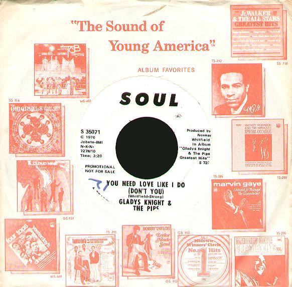 7-дюймовая пластинка GLADYS KNIGHT & THE PIPS - You Need Love Like I Do (Разве ты не) S35071 Soul 1970 US Соул/Фанк Б/У
7-дюймовая пластинка GLADYS KNIGHT & THE PIPS - You Need Love Like I Do (Разве ты не) S35071 Soul 1970 US Соул/Фанк Б/У