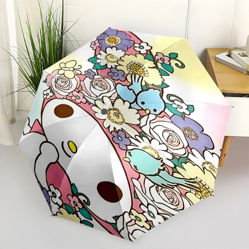 1pc My Melody Floral Automatic Opening/Closing Umbrella - Portable Tri-Fold Design with 8-Bone Iron Frame for Outdoor Use, Perfect Gift for Fans, Trav
1pc My Melody Floral Automatic Opening/Closing Umbrella - Portable Tri-Fold Design with 8-Bone Iron Frame for Outdoor Use, Perfect Gift for Fans, Trav