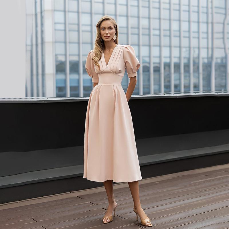 Женское повседневное платье с V-образным вырезом, поясом на талии, однотонное, с коротким рукавом, осень 2025 2XL
Женское повседневное платье с V-образным вырезом, поясом на талии, однотонное, с коротким рукавом, осень 2025 2XL
