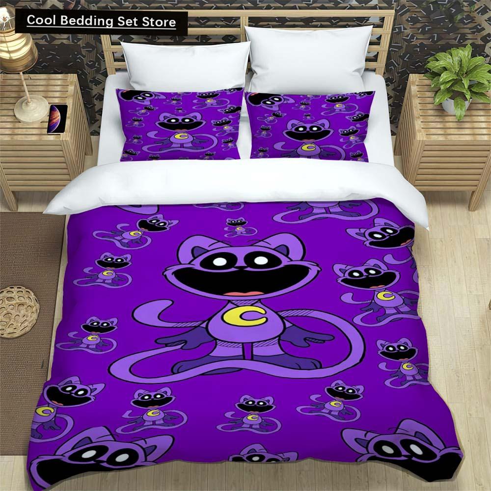 3D-принт аниме улыбающиеся животные CATNAP DOGDAY комплект постельного белья абсолютно новый крутой аниме пододеяльник наволочка милый мультфильм детский подарок EU single(135x200cm)