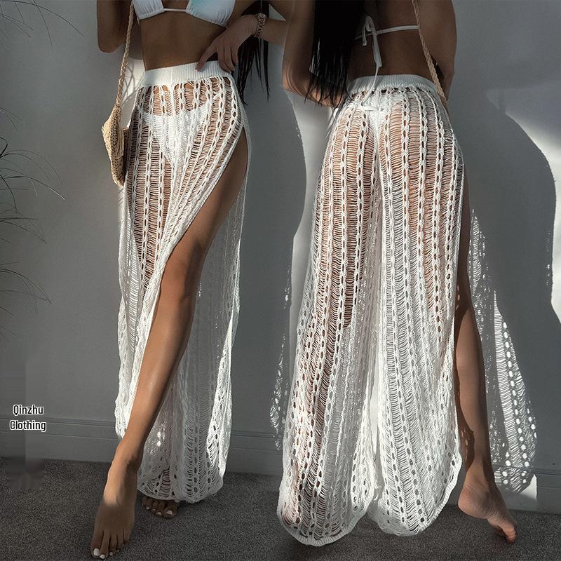 European American Vacation Mesh Cutout Lace-Up Midi Skirt and Knit Beach Pants Set Extra Large білий
European American Vacation Mesh Cutout Lace-Up Midi Skirt and Knit Beach Pants Set Extra Large білий