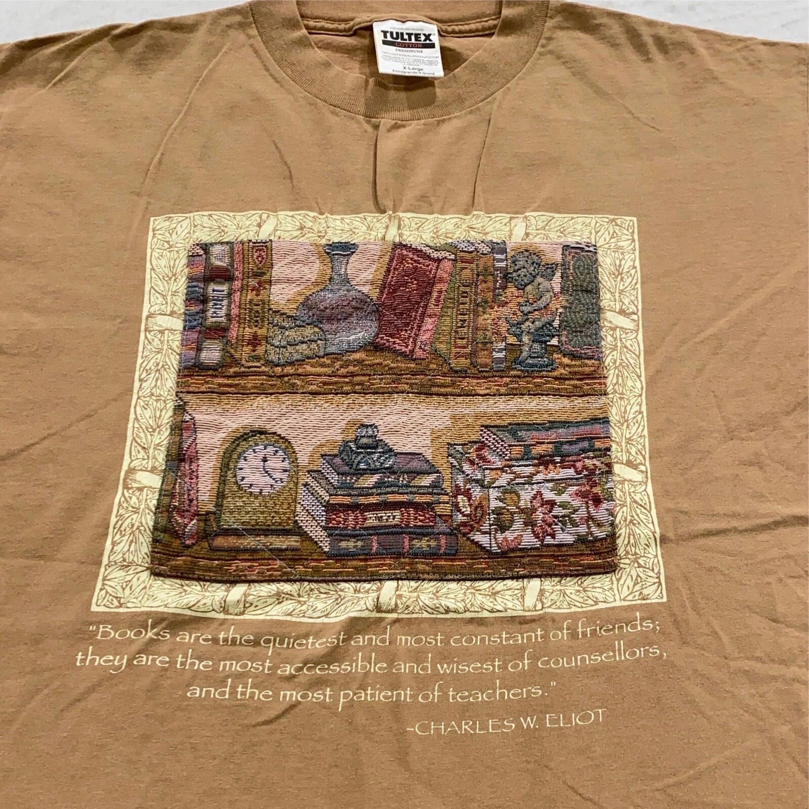 vtg 90s BOOKS ARE CONSTANT FRIENDS CHARLES ELIOT HARVARD PROFESSOR T-Shirt LARGE S
vtg 90s BOOKS ARE CONSTANT FRIENDS CHARLES ELIOT HARVARD PROFESSOR T-Shirt LARGE S