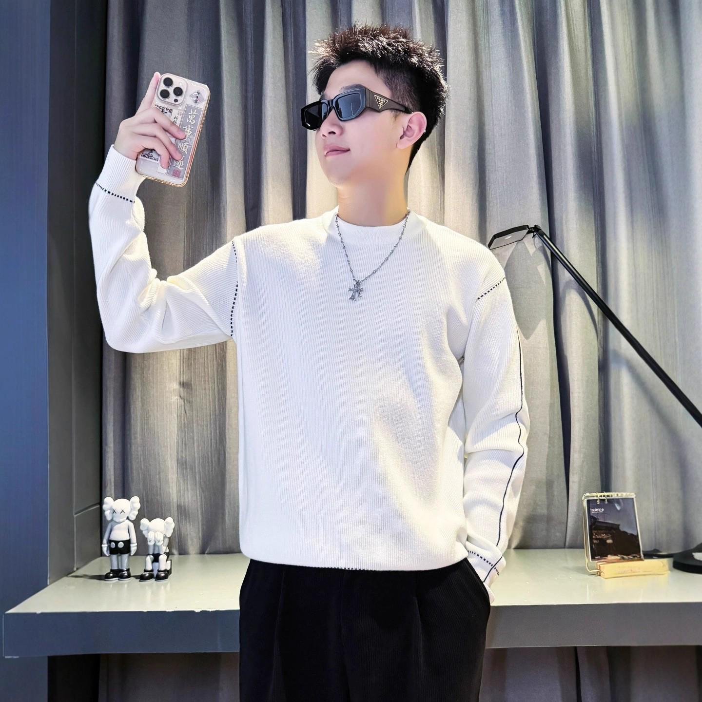 Men s Fashion Korean Style Round Neck Contrast Stitch Knit Sweater - Autumn/Winter 2025 Trendy Versatile Base Layer M білий
Men s Fashion Korean Style Round Neck Contrast Stitch Knit Sweater - Autumn/Winter 2025 Trendy Versatile Base Layer M білий