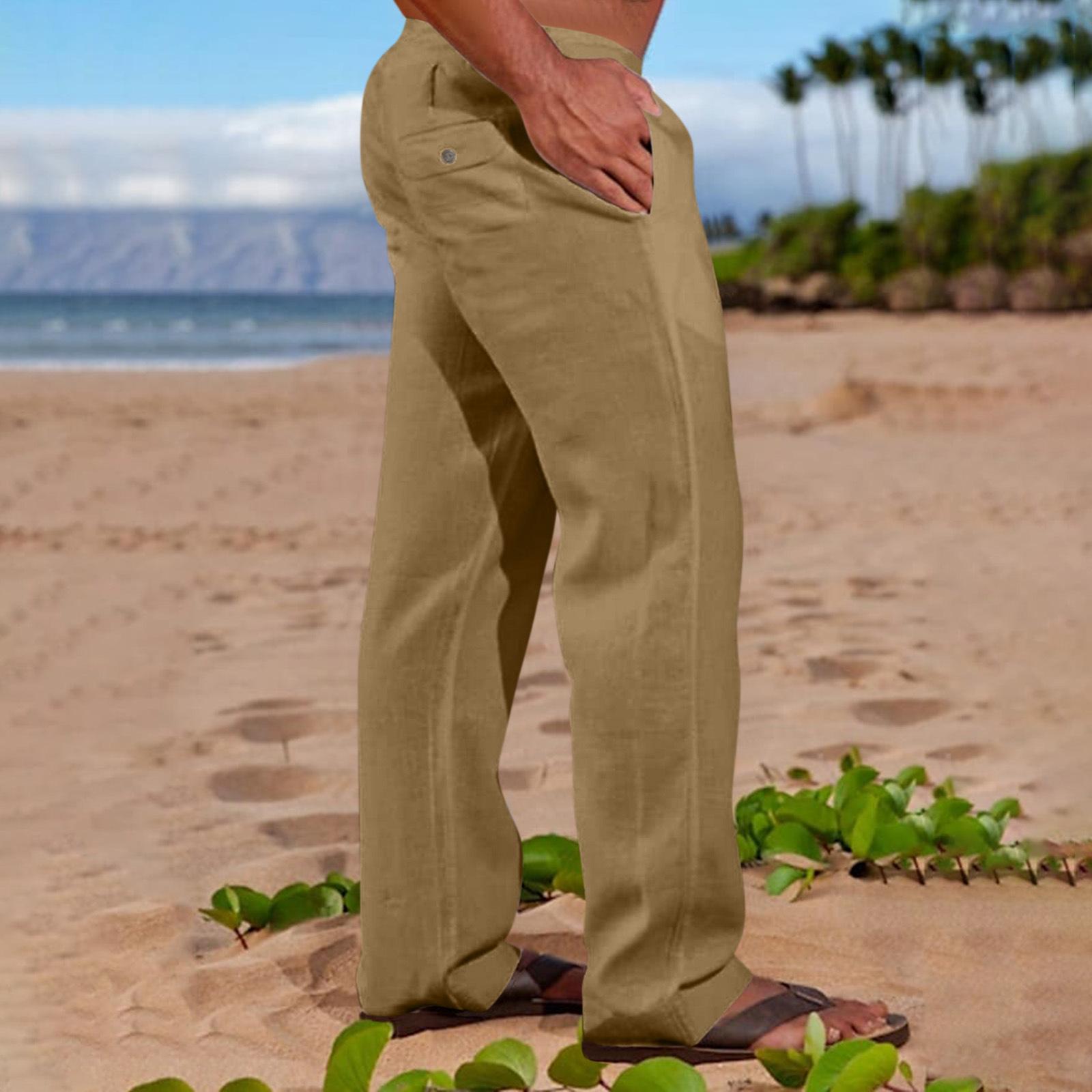 Мужские льняные брюки, летние пляжные брюки, эластичные на талии, прямые, удобные повседневные брюки для отдыха на открытом воздухе M имбирный
Мужские льняные брюки, летние пляжные брюки, эластичные на талии, прямые, удобные повседневные брюки для отдыха на открытом воздухе M имбирный