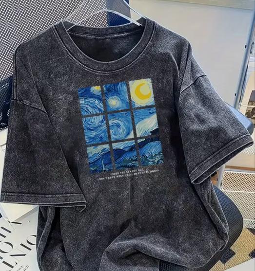 Retro Washed Pattern Tshirt Worn Half Sleeved Clothes Summer Casual Loose Fit Simple Pattern Round Neck Short Sleeved Top 2XL
Retro Washed Pattern Tshirt Worn Half Sleeved Clothes Summer Casual Loose Fit Simple Pattern Round Neck Short Sleeved Top 2XL